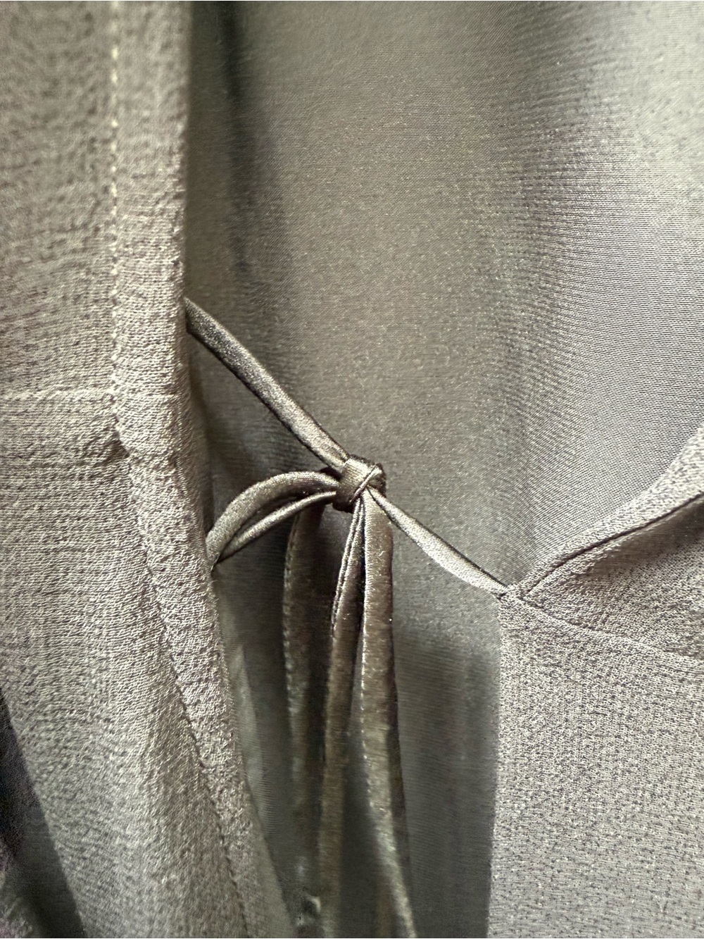 La Perla Silk Long Robe in Black - Picture 8 of 16